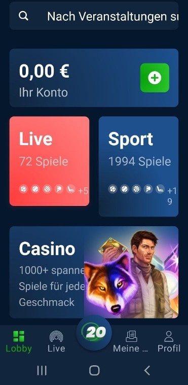 20bet Fußball Wett App