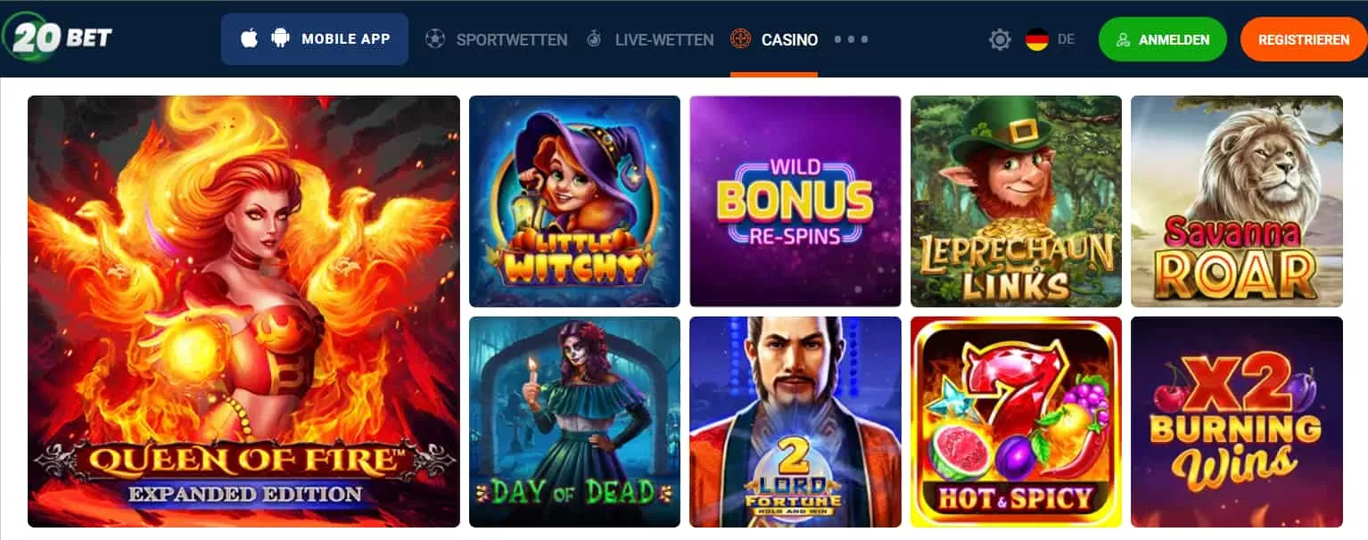 20bet Casino Spiele 