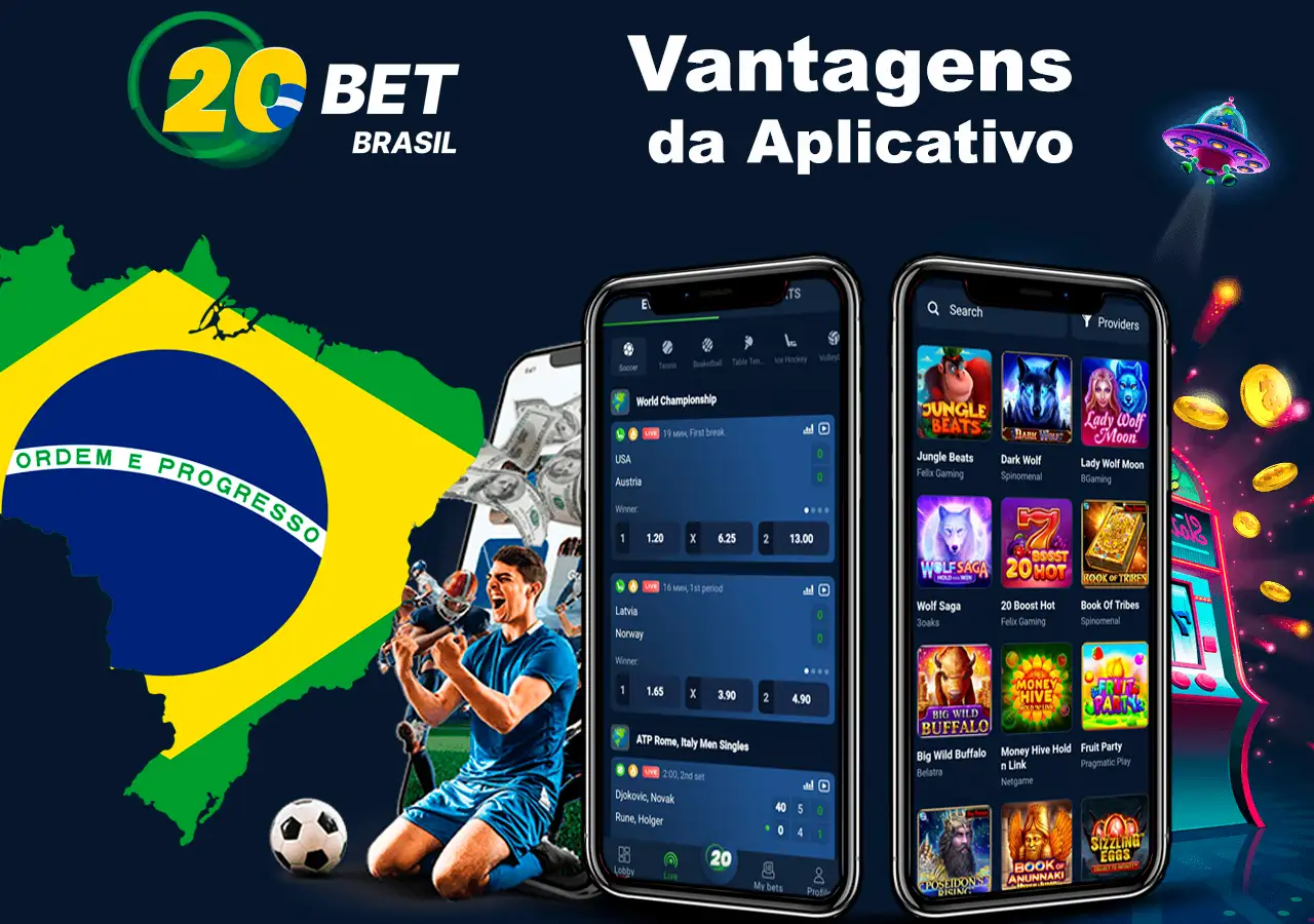 Principais benefícios do aplicativo oficial da 20Bet